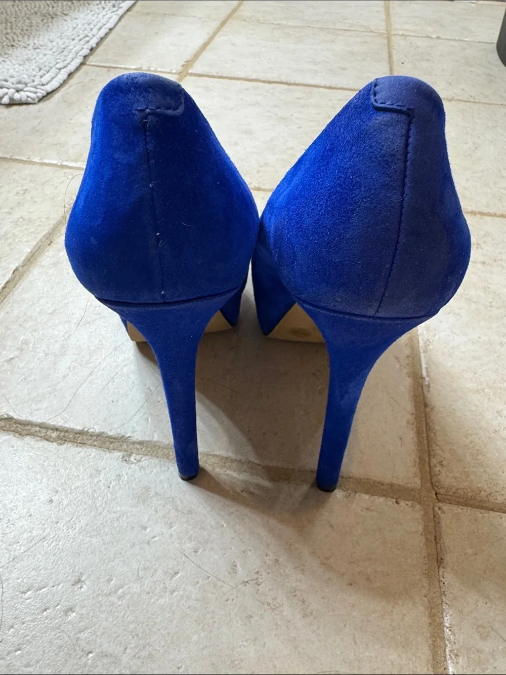 Jessica Simpson Royal Blue Suede Pointed-Toe Pumps